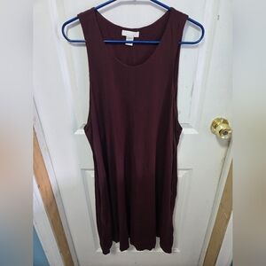 H&M basics plum sleeveless midi dress size extra large